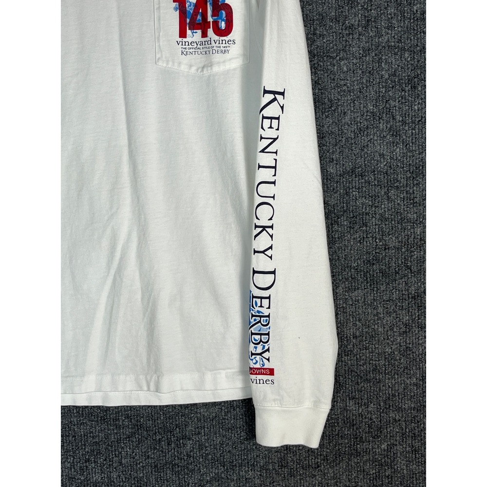 Vineyard Vines Mens Kentucky Derby 145th LS T-Shirt Long Sleeve Pocket Tee XS - Picture 4 of 8